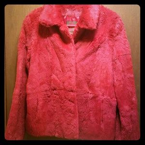 BERNARDO COLLECTION SPANISH RABBIT FUR JACKET L